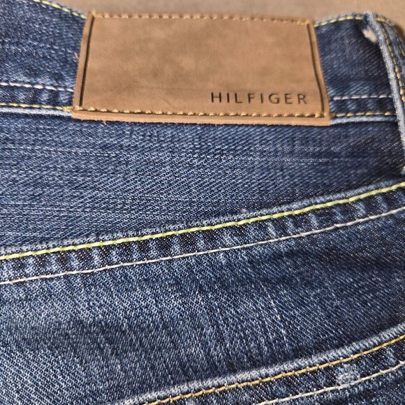 Y2K Tommy Hilfiger dark-wash straight-leg jeans European style 33/34 - Picture 2 of 13